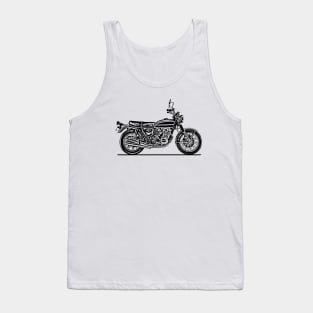 CB750 Motorcycle Sketch Art Tank Top